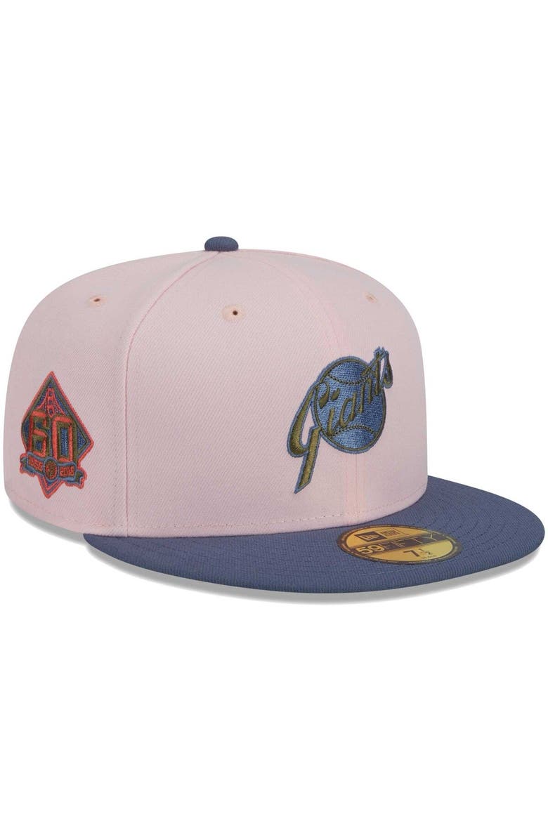 New Era Men's New Era Pink/Blue San Francisco Giants  Olive Undervisor 59FIFTY Fitted Hat, Main, color, 