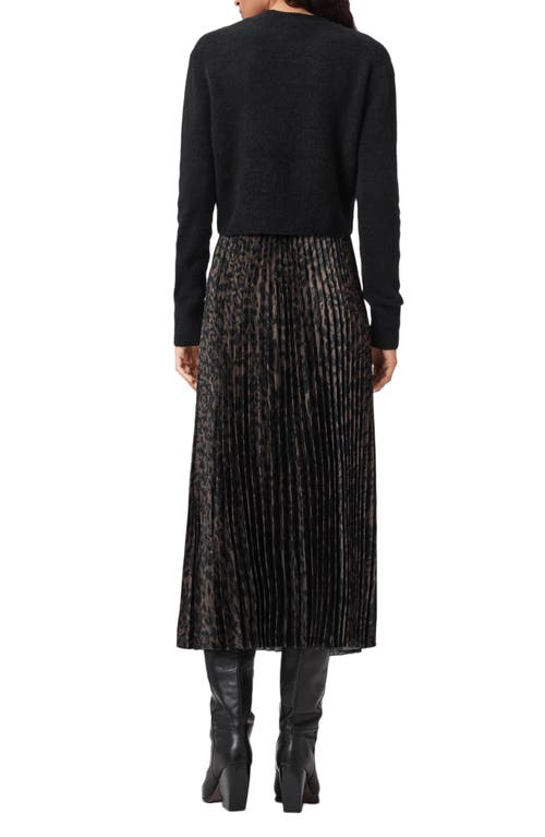 Allsaints Evia Sleeveless Dress & Sweater Set In Black
