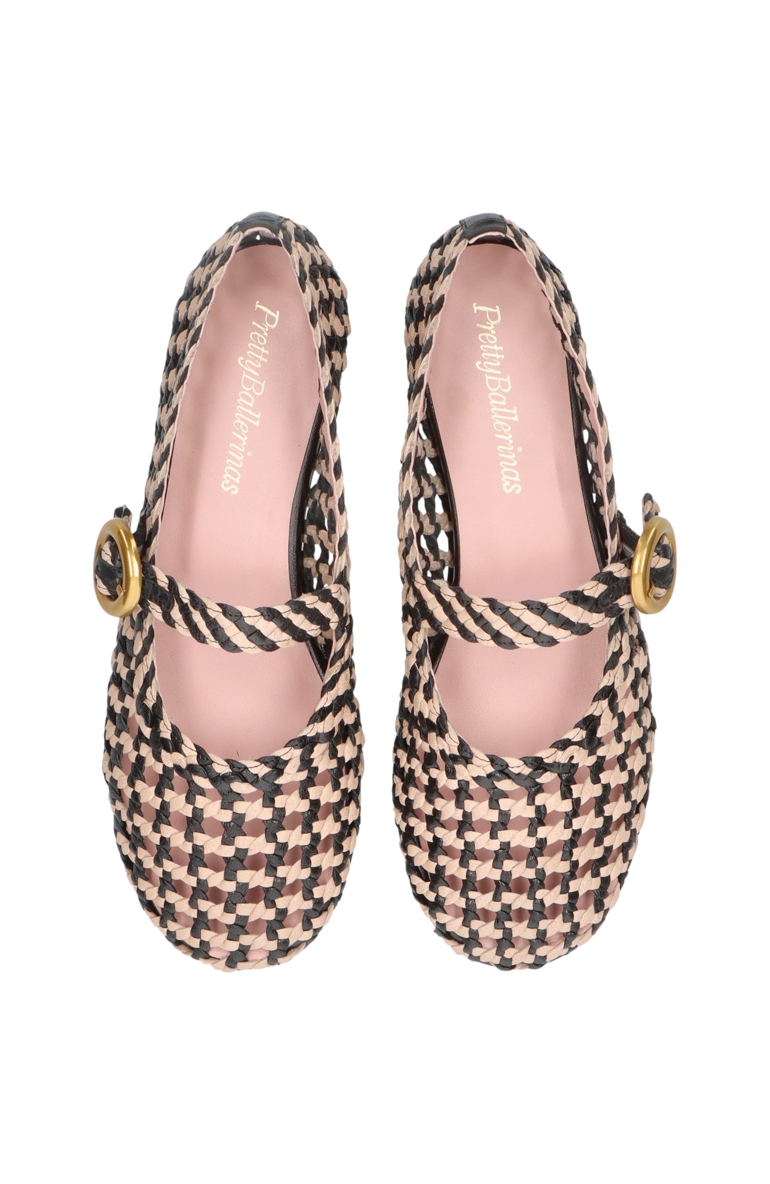 Pretty Ballerinas Woven Mary Jane, Alternate, color, Black