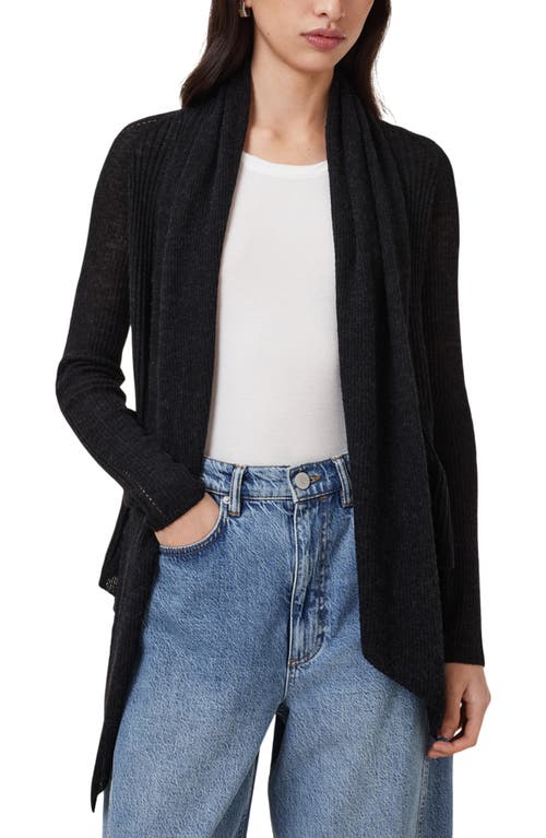 ALLSAINTS ALLSAINTS HARPER HIGH LOW OPEN FRONT CARDIGAN