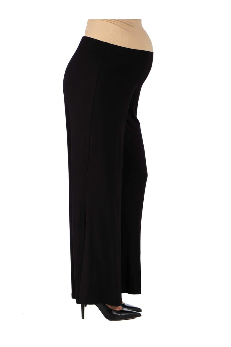 Maternity Solid Color Palazzo Pants, Alternate, color, Black