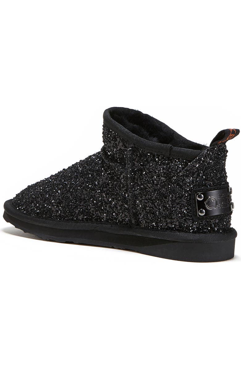 Australia Luxe Collective Cosy Genuine Shearling Glitter Ultra Platform Bootie, Alternate, color, Black