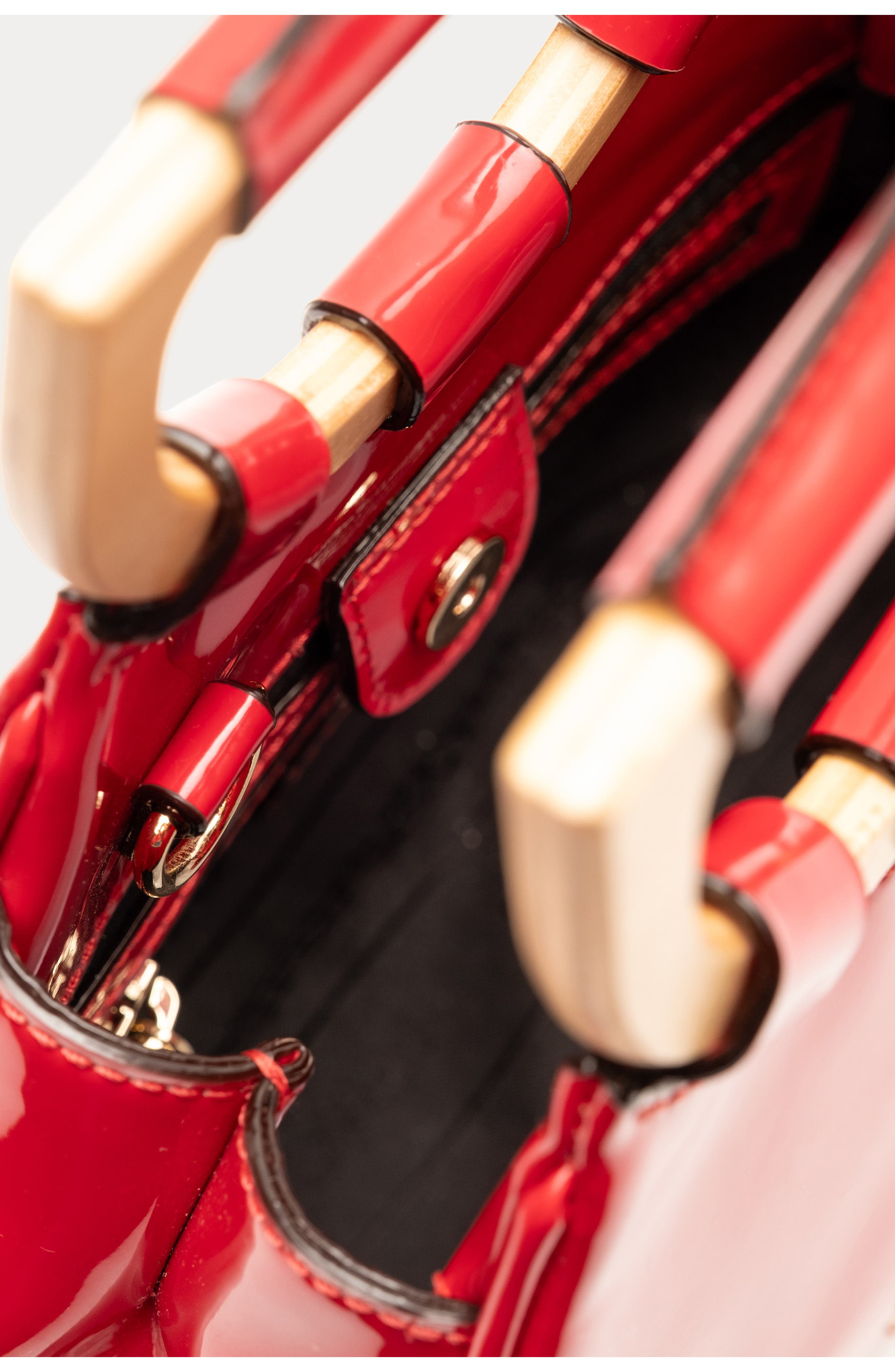 Raye Leather Top Handle Tote, Alternate, color, RED