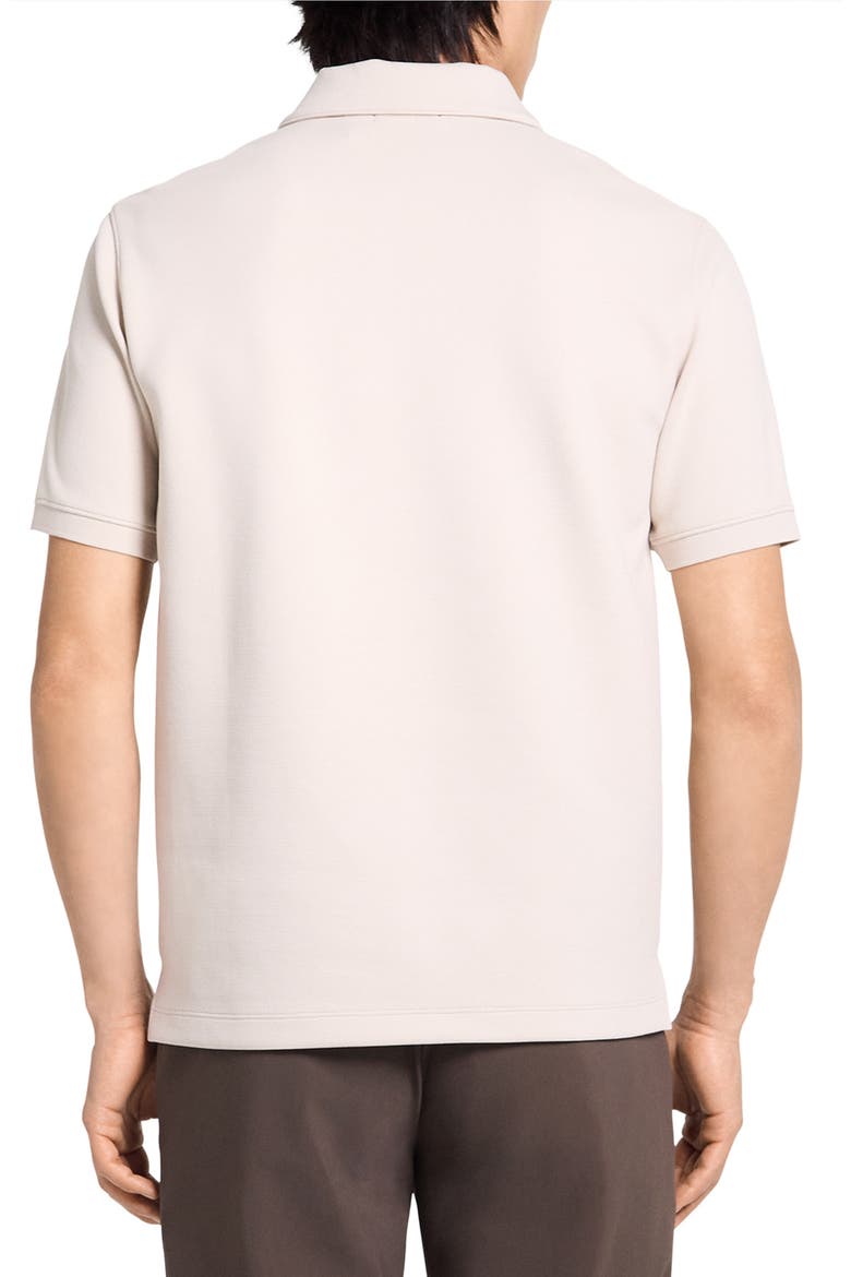 Delroy Double Piqué Polo, Alternate, color, SILVER STONE