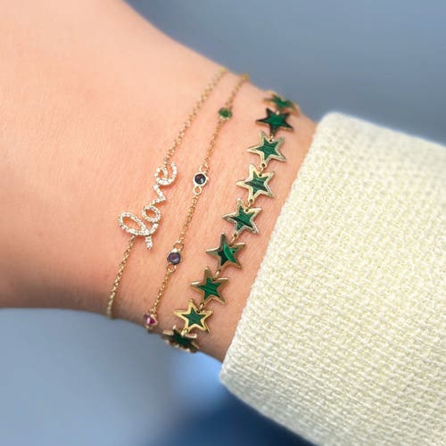 The Lovery Fine Jewelry Rainbow Gemstone Station Bracelet