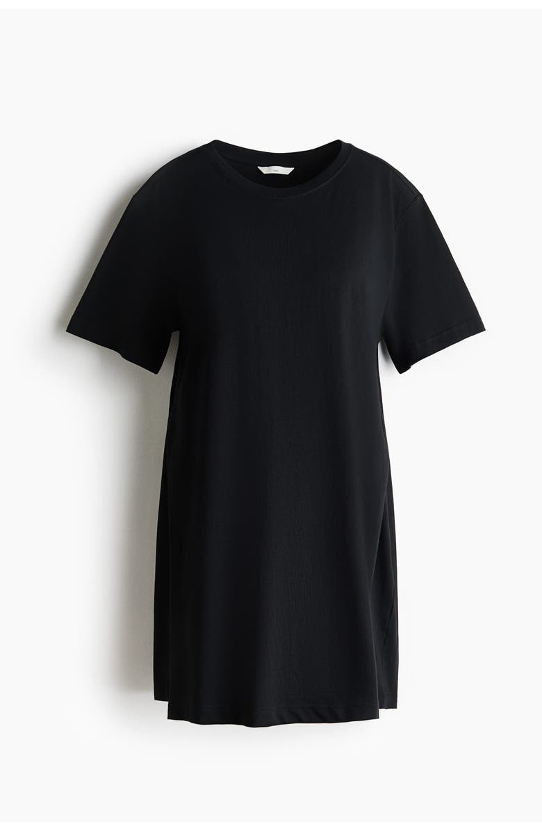 H&M Mama T-shirt Nursing Dress, Alternate, color, Black