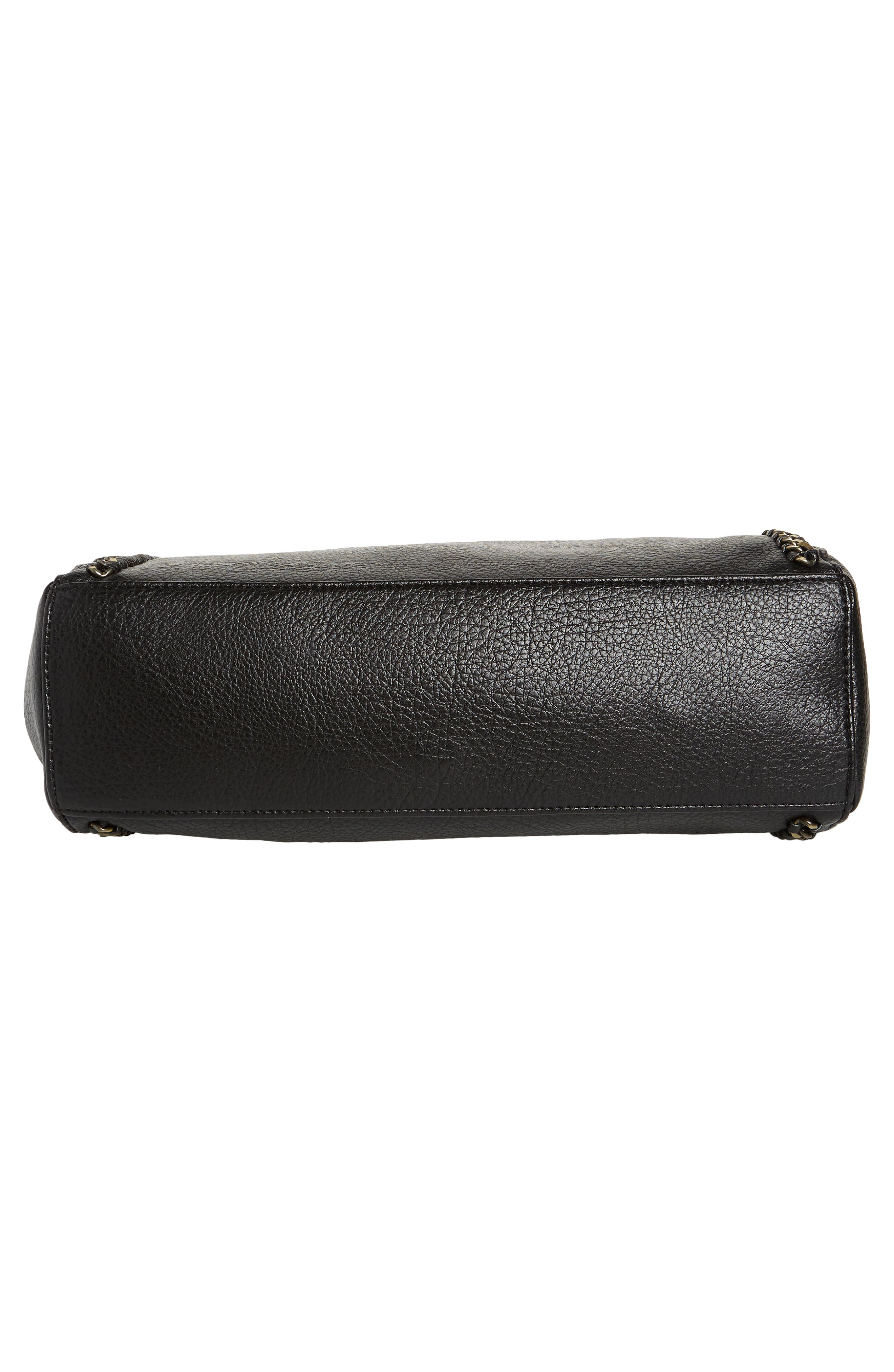 Faux Leather Tote, Alternate, color, BLACK