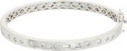 Juvell Cubic Zirconia Hinged Bangle Bracelet