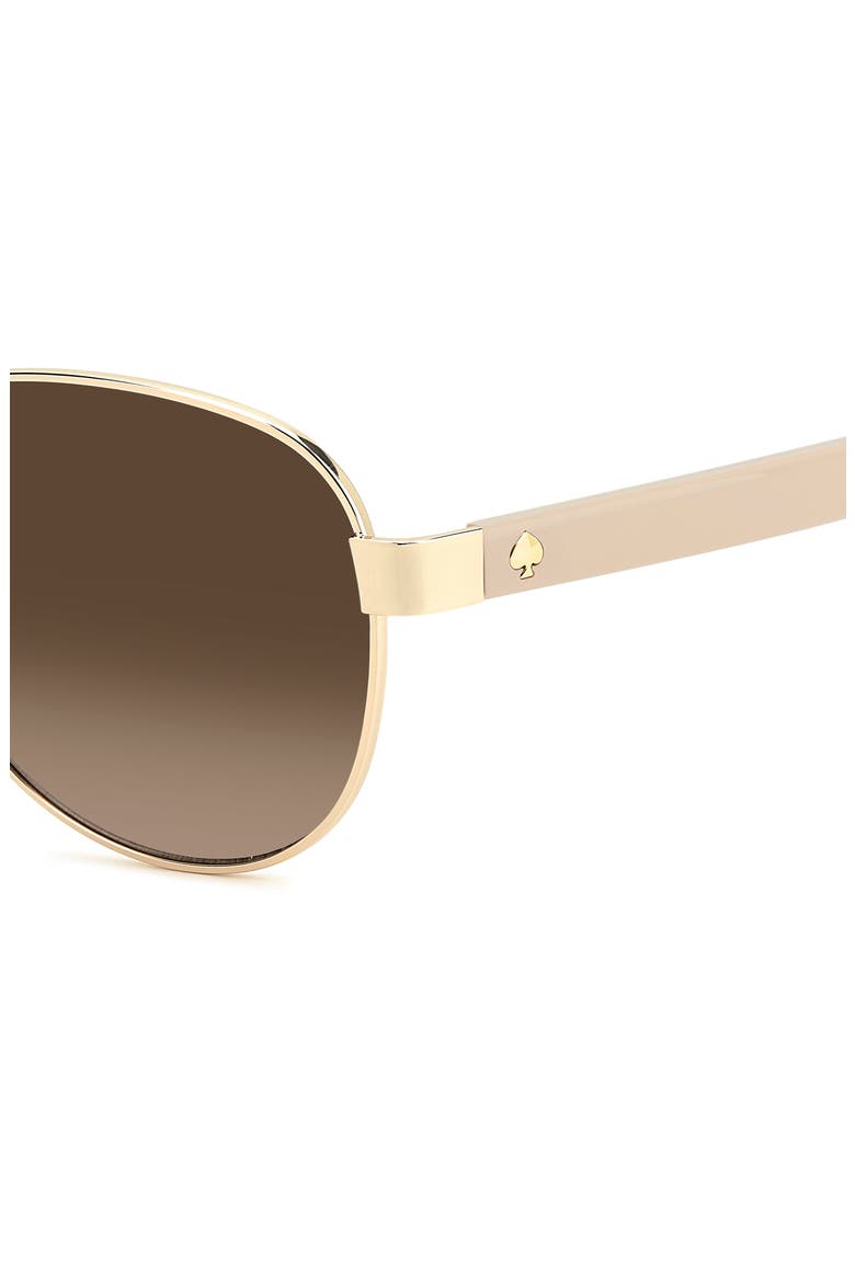 polina 61mm gradient oversize pilot sunglasses, Alternate, color, GOLD BEIGE/ BROWN SF