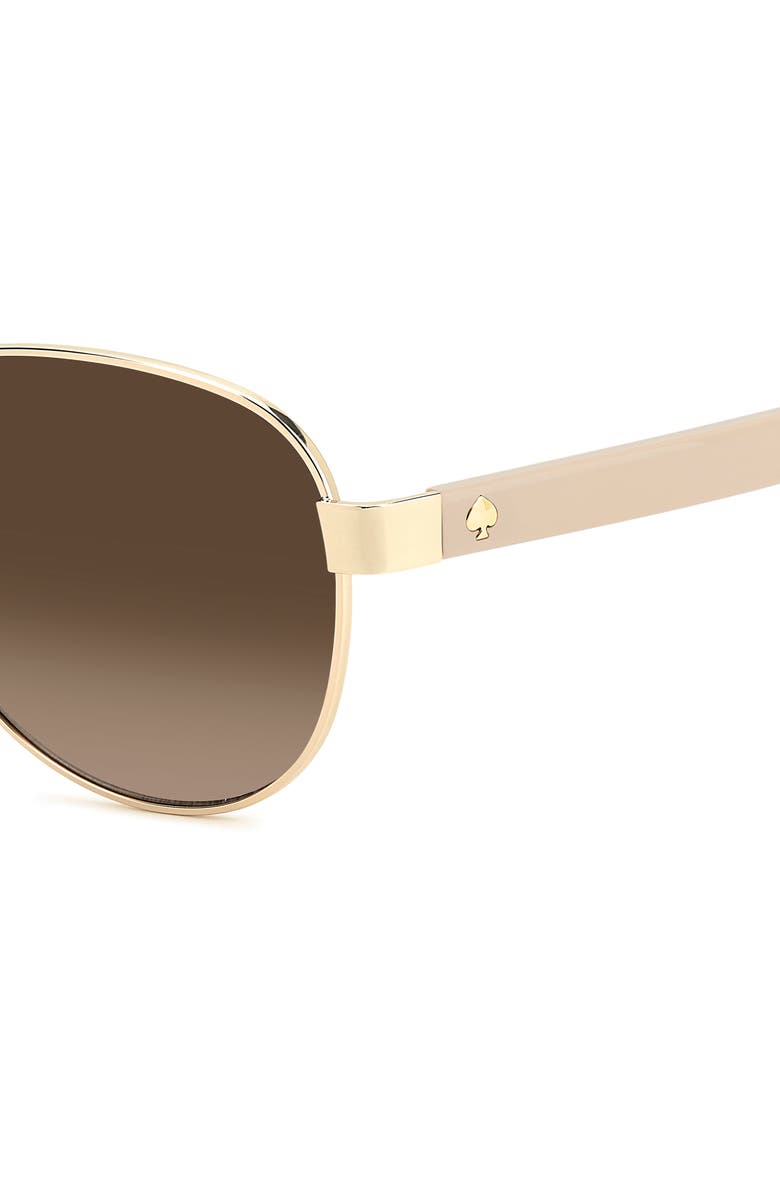 Kate Spade New York polina 61mm gradient oversize pilot sunglasses, Alternate, color, Gold Beige/ Brown Sf
