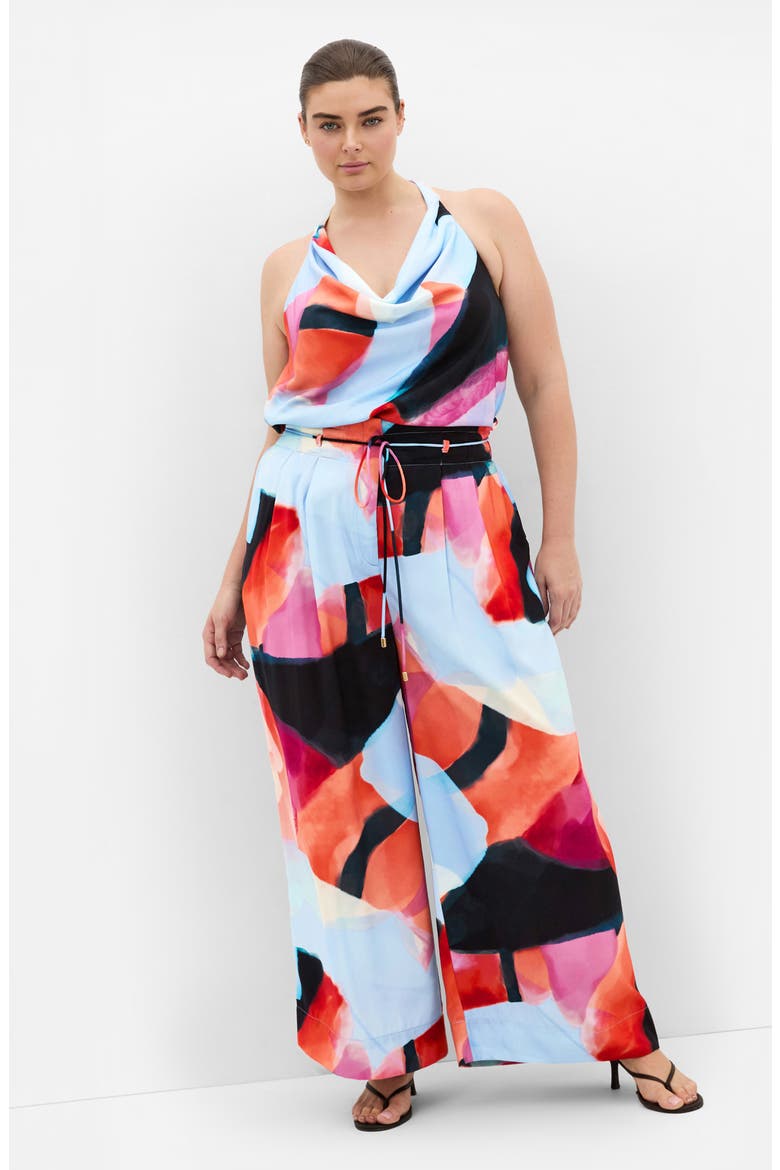 Shania Paperbag Waist Wide Leg Pants, Alternate, color, ASPECT