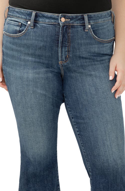 Shop Silver Jeans Co. Suki Curvy Raw Hem Kick Flare Jeans In Indigo