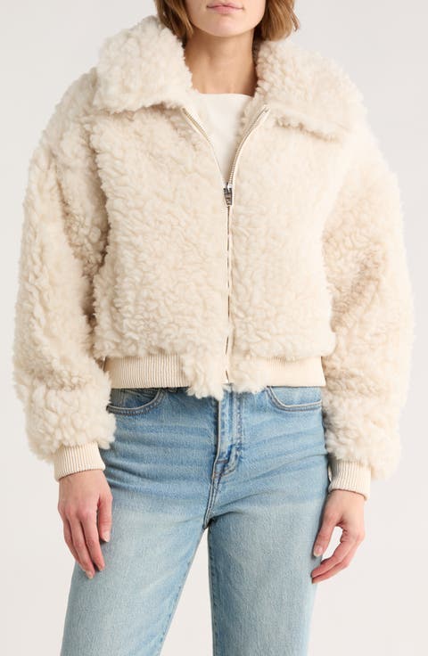 Faux Shearling Bomber Jacket