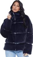 BLUE REVIVAL Mob Wife UnReal Leather Fur Jacket