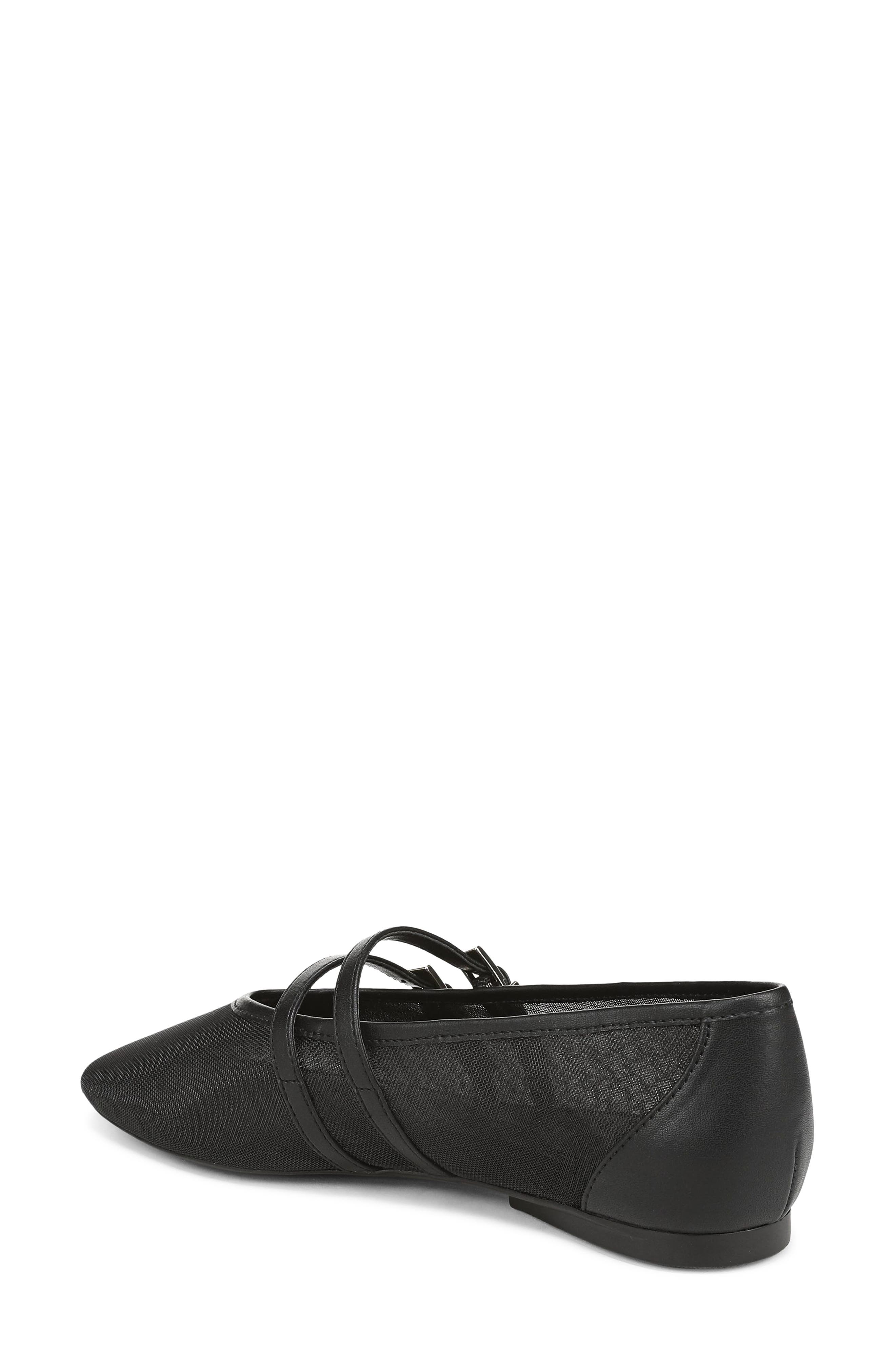 Crista2 Faux Leather Mary Jane Flat, Alternate, color, BLACK FAUX LEATHER