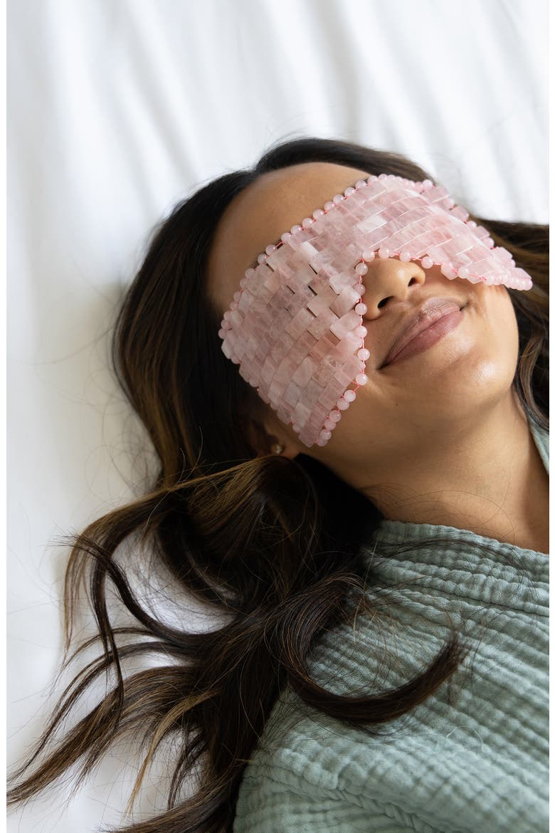 Rose Quartz Eye Mask, Alternate, color, NO COLOR