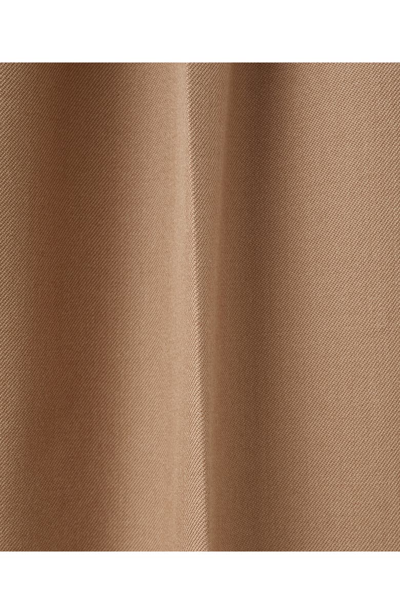 MANGO Selection Elastic Waist Straight Leg Wool Pants, Alternate, color, Medium Brown