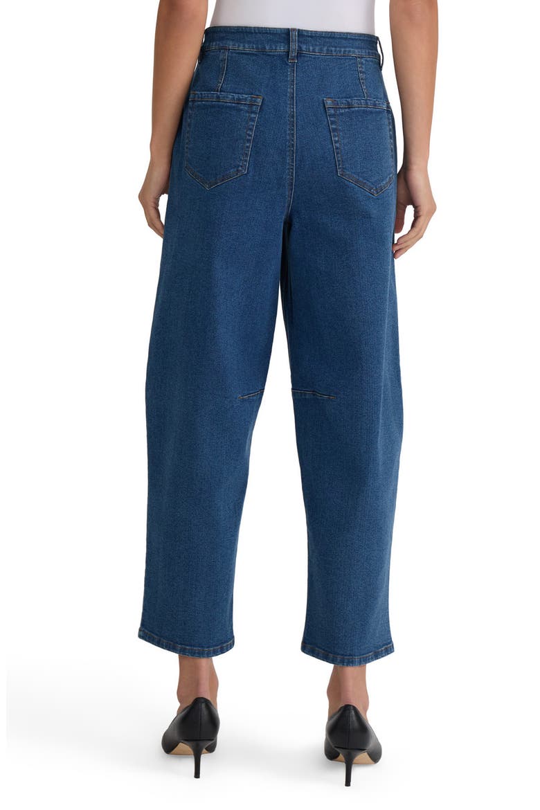 Patch Pocket Barrel Leg Jeans, Alternate, color, PHOENIX WASH