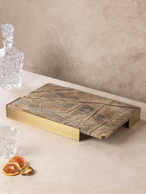 Normandy Veined Onyx Marble Tray