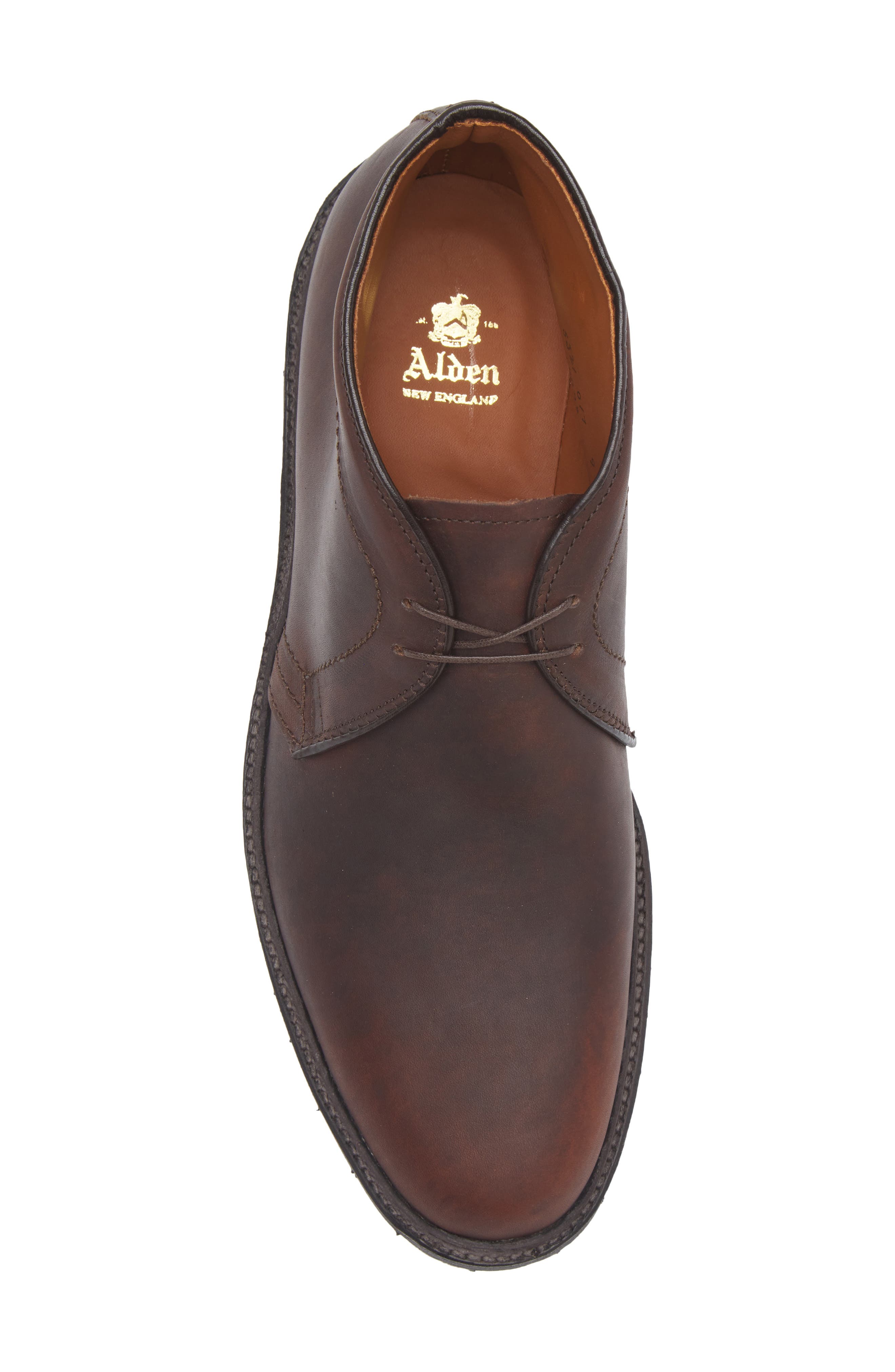 Alden Burnished Chukka Boot, Alternate, color, Dark Brown Kudu