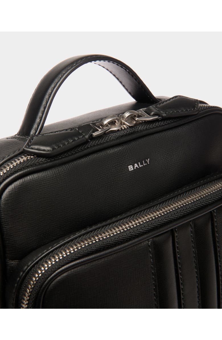 Bally Mythos Crossbody Bag In Recycled Leather, Alternate, color, Black+Palladio