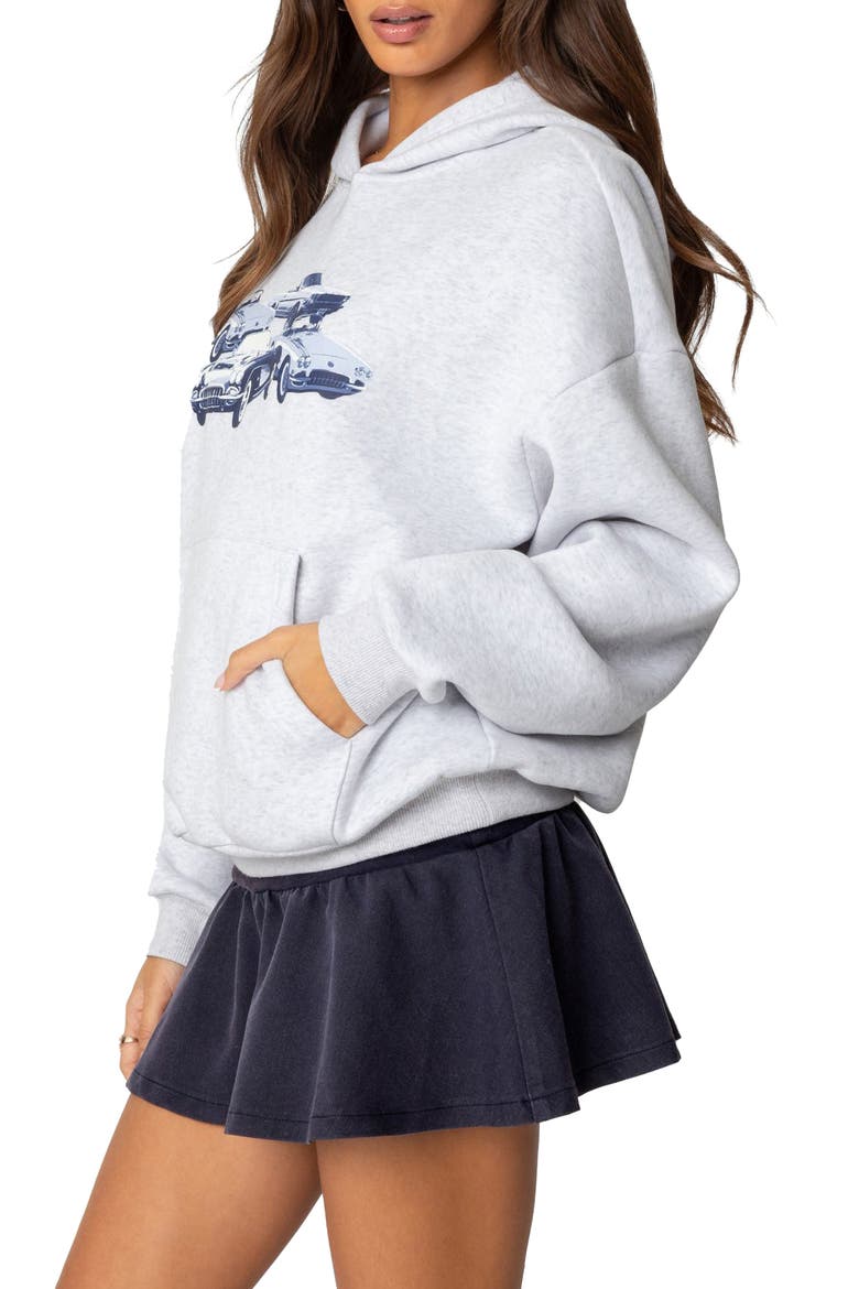 Retro Rides Graphic Hoodie, Alternate, color, GRAY-MELANGE