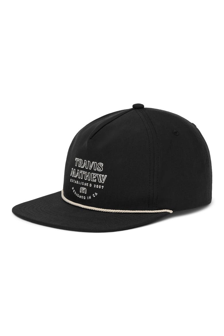 Salted Shore Adjustable Snapback Cap, Main, color, BLACK