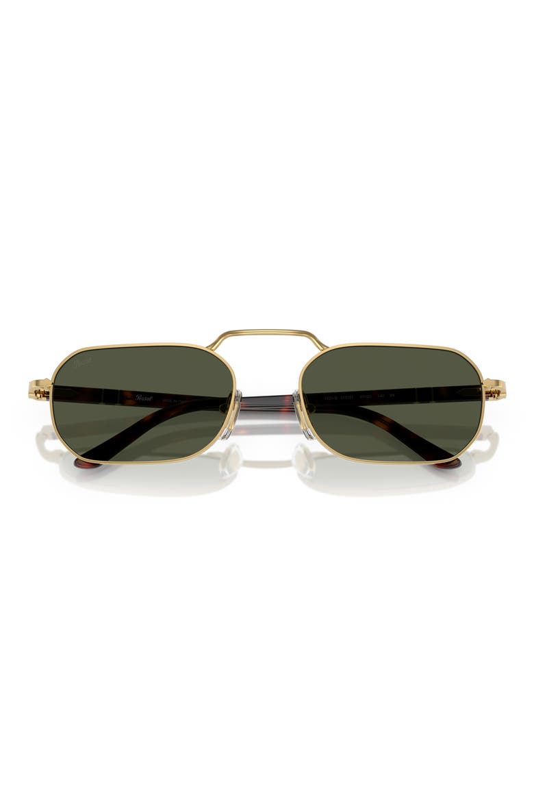 57mm Polarized Rectangular Sunglasses, Alternate, color, GOLD/ GREEN