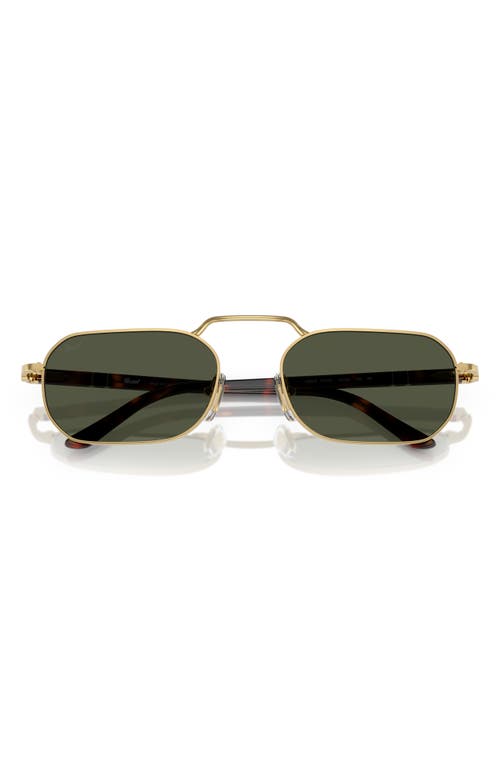 Persol Rectangle-frame Sunglasses In Gold/green