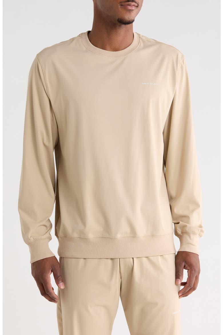 Tempo Lite Crewneck T-Shirt, Main, color, TAN