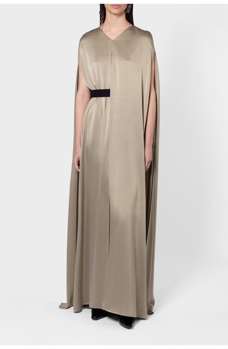 Roksanda Fyeris Brushed Silk Caped Maxi Dress, Alternate, color,