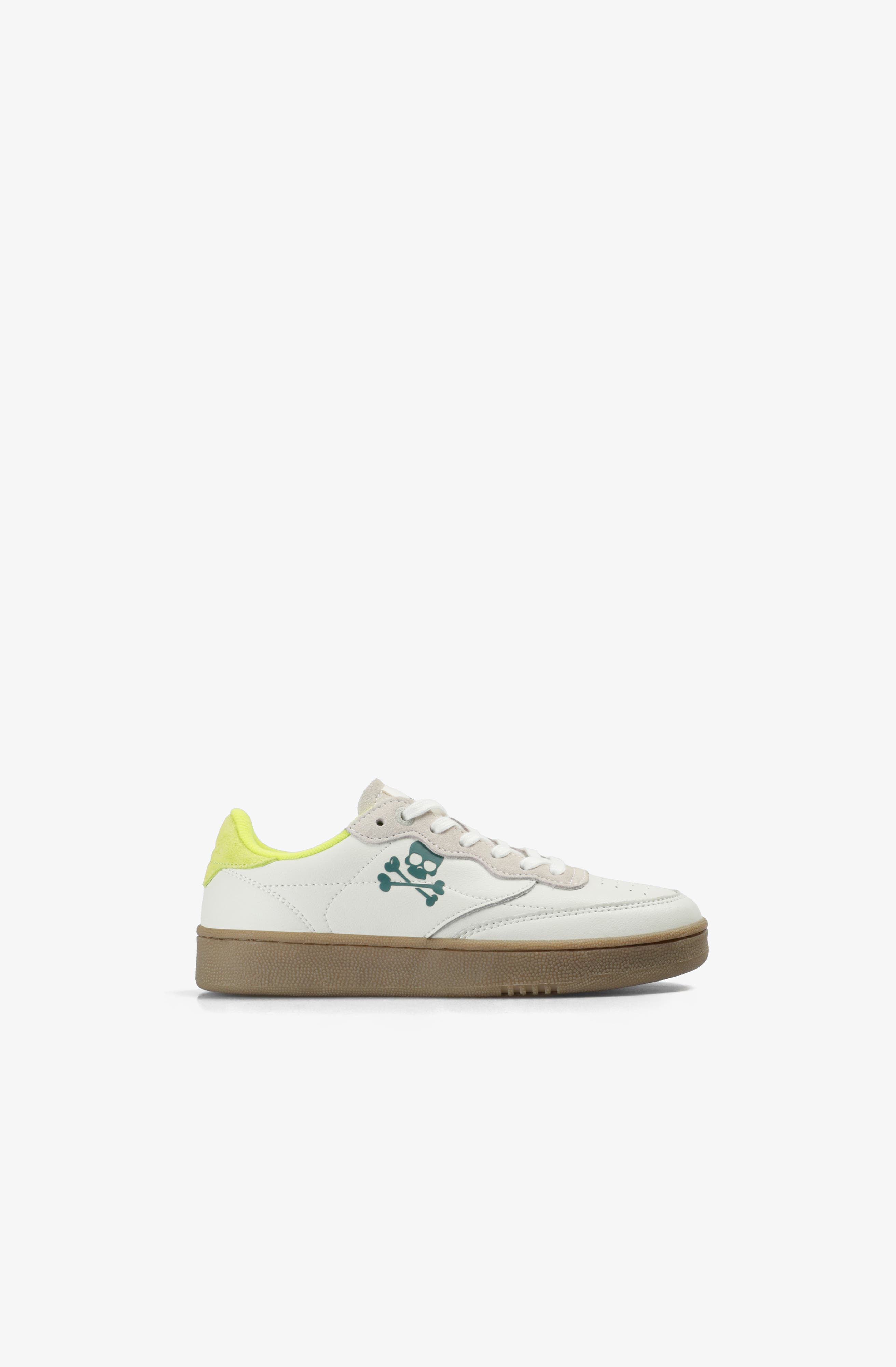 Scalpers Skull Sneakers Fluor Detail, Alternate, color, Whitelime