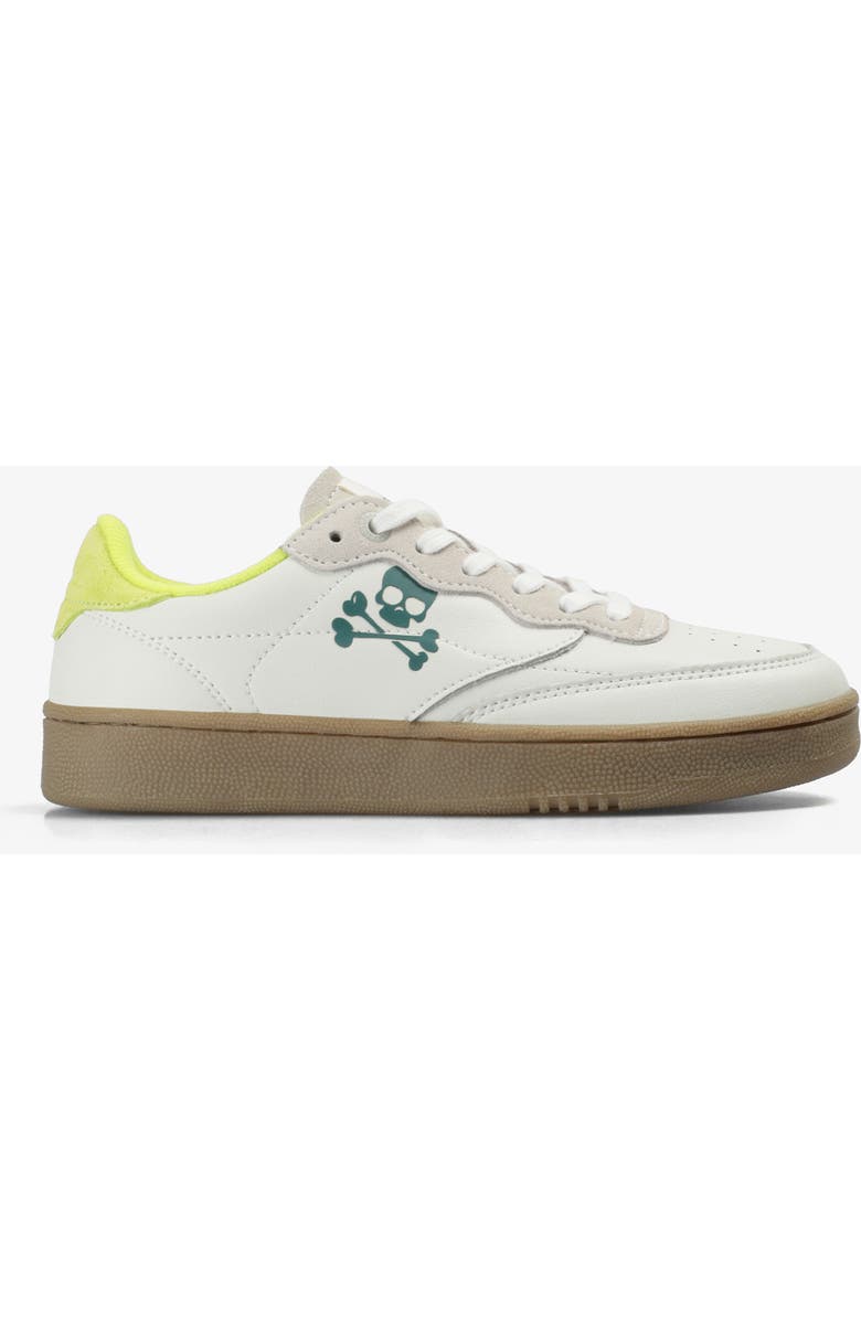 Scalpers Skull Sneakers Fluor Detail, Alternate, color, Whitelime