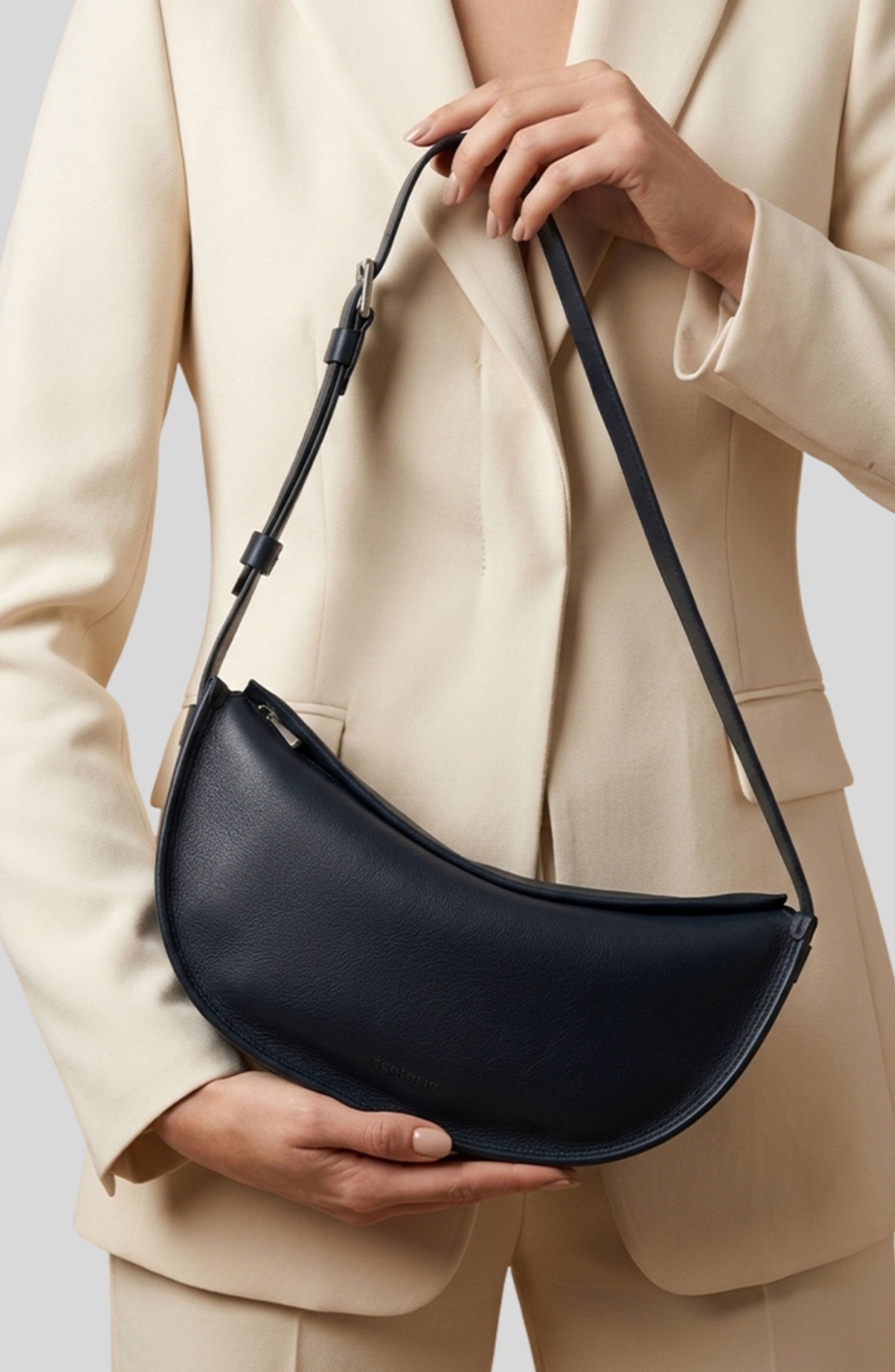 Ecotorie Dora Leather Crossbody Bag, Alternate, color, Black