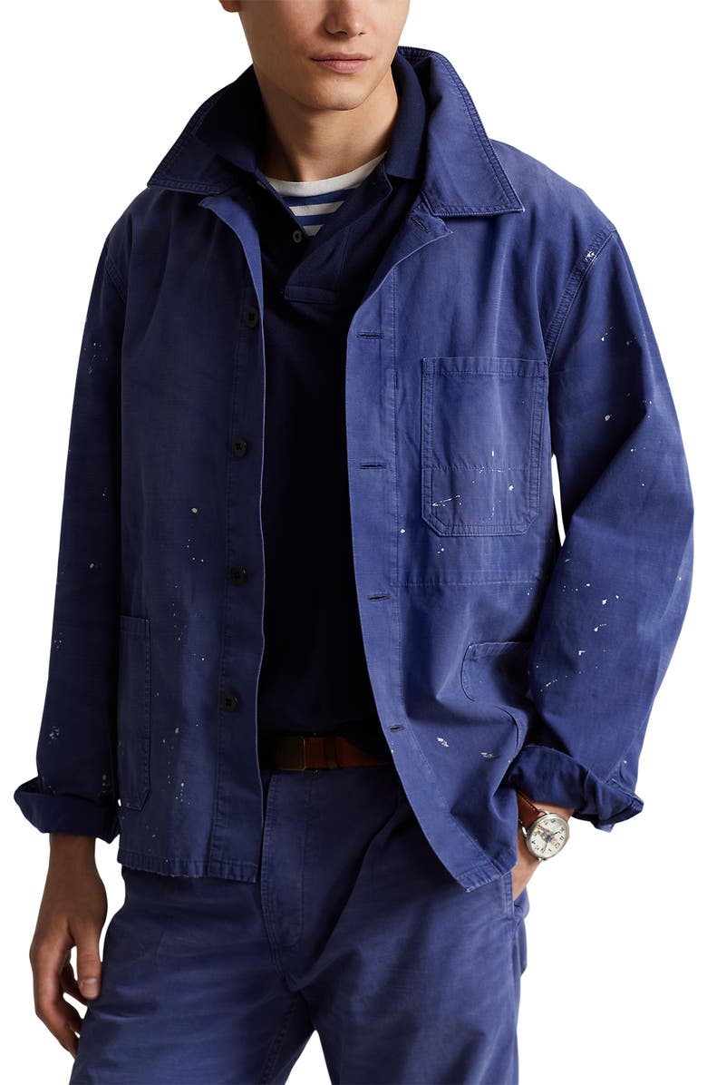 Polo Ralph Lauren Work Wear Cotton Shirt Jacket, Main, color,