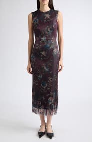 Erdem Floral Fringe Jacquard Dress
