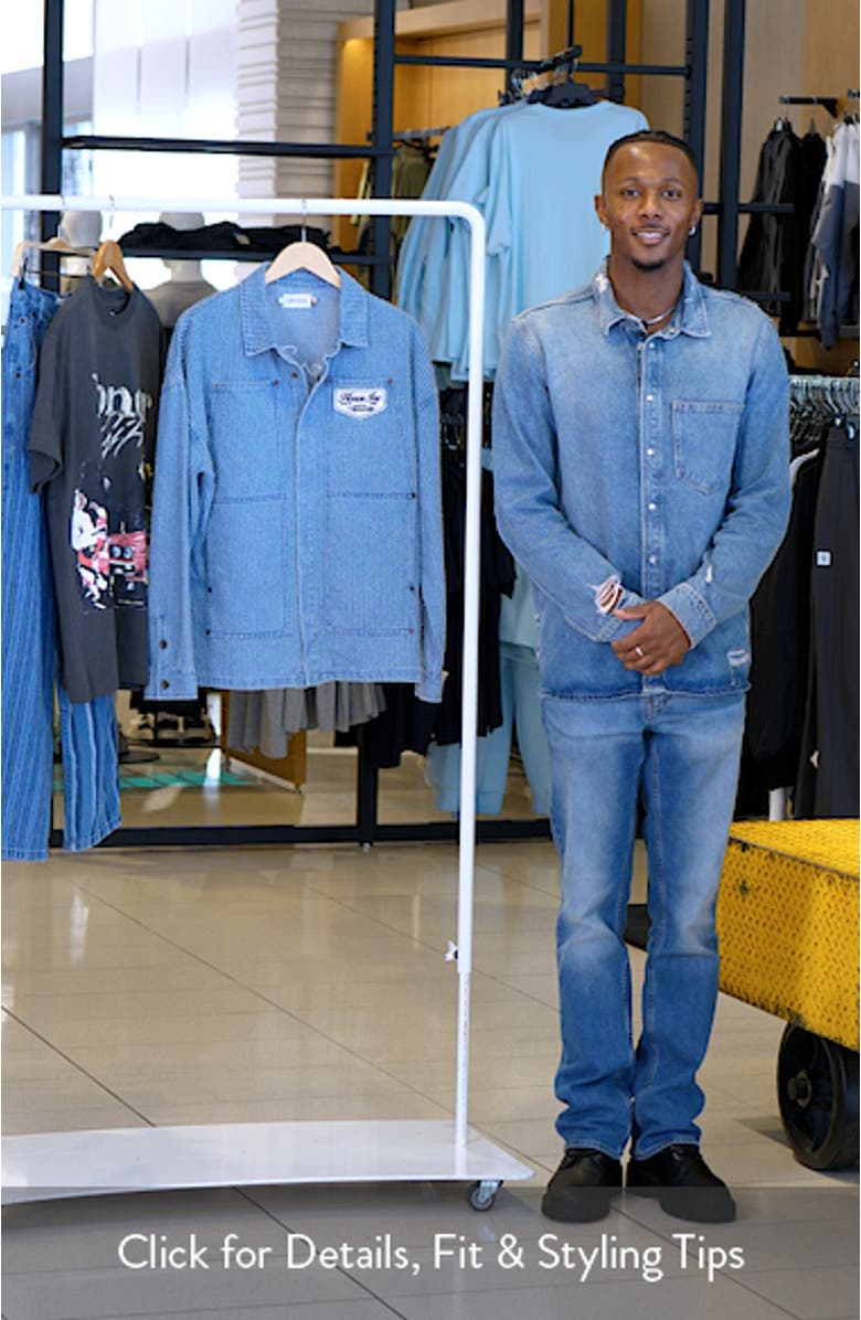 Honor Inc Mixed Stripe Cover Overshirt, sales video thumbnail