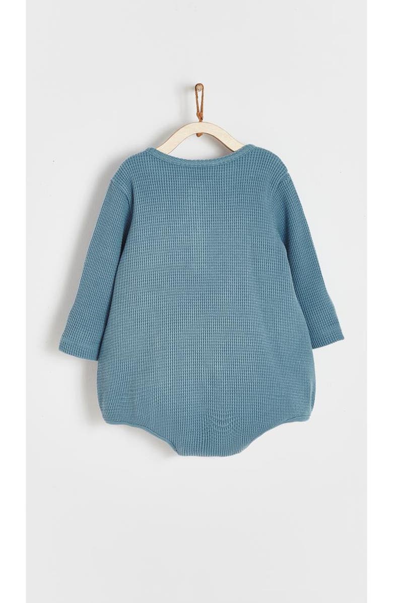 Babycottons Bodysuit Mao Waffle for Infant, Alternate, color, Blue