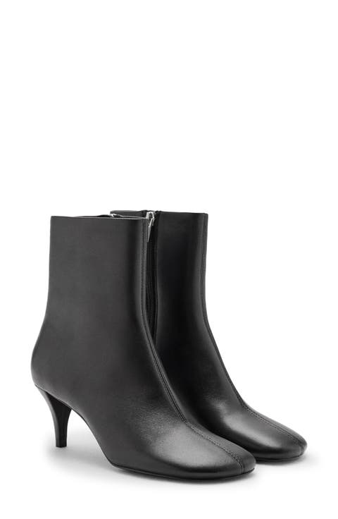 Leather Ankle Bootie