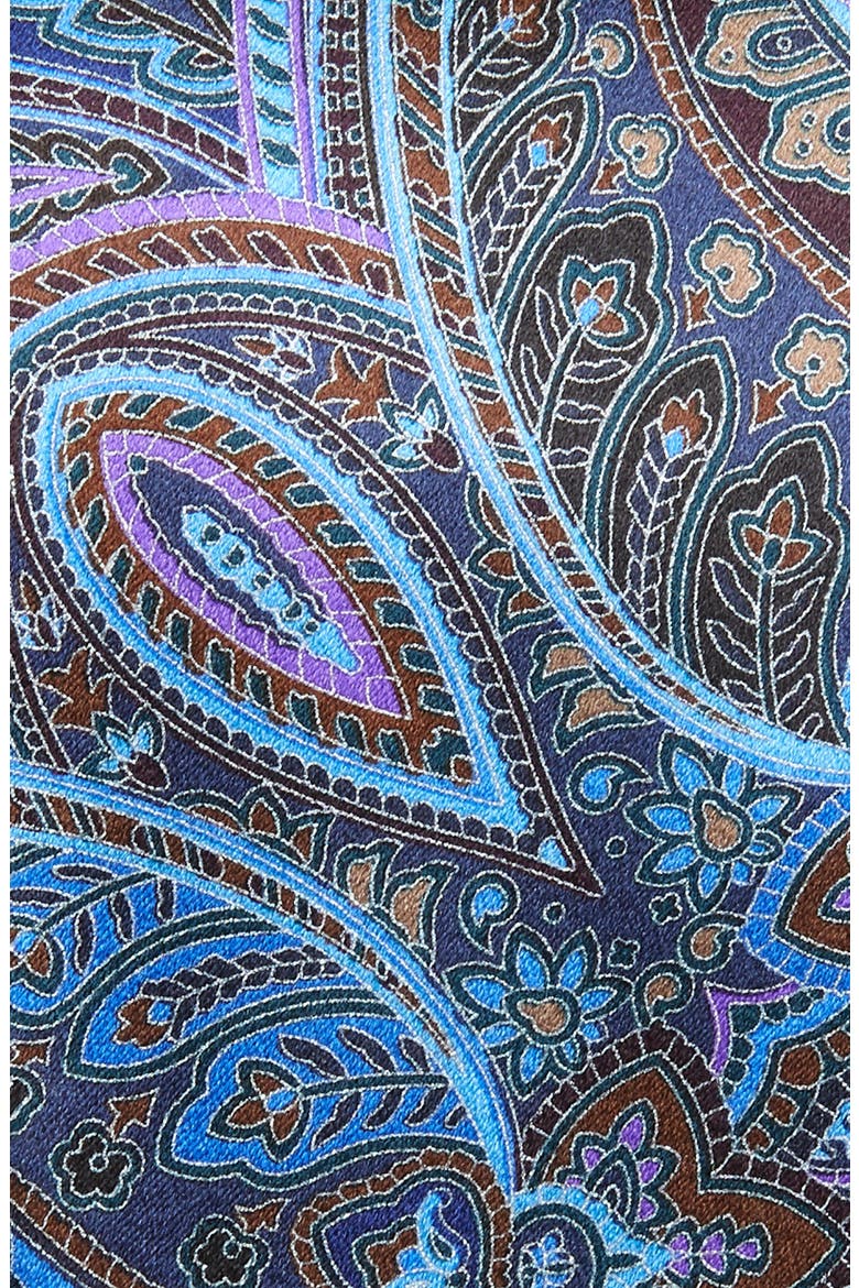 Paisley Silk Tie, Alternate, color, NAVY