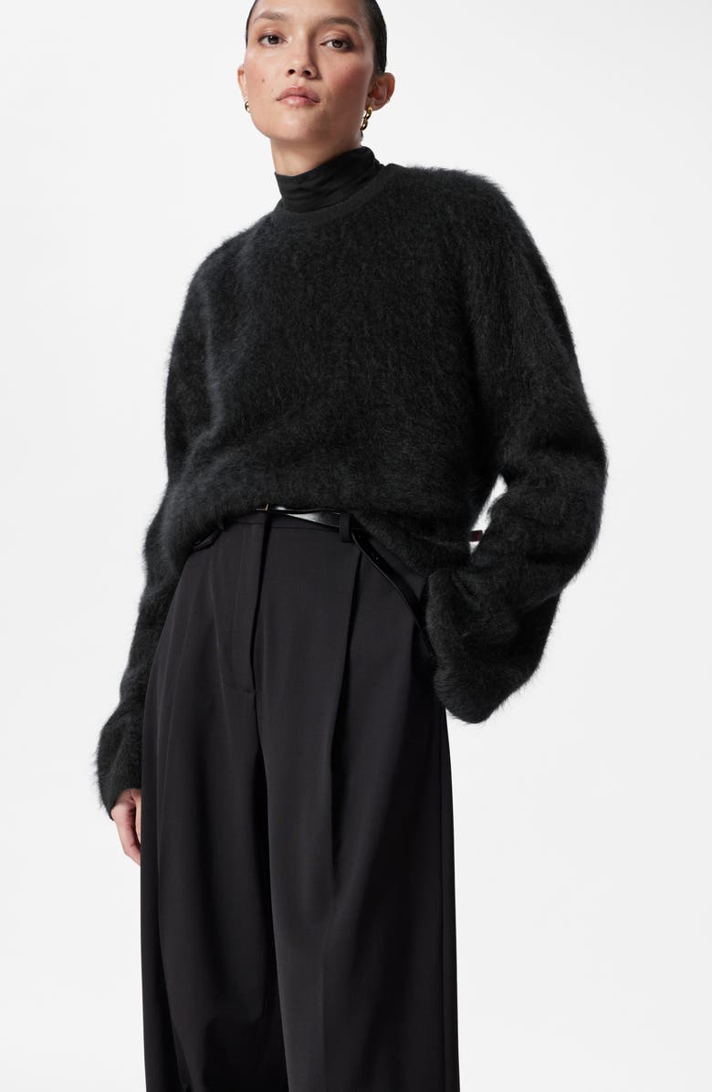 & Other Stories Creased Straight Leg Wool Blend Pants, Alternate, color,