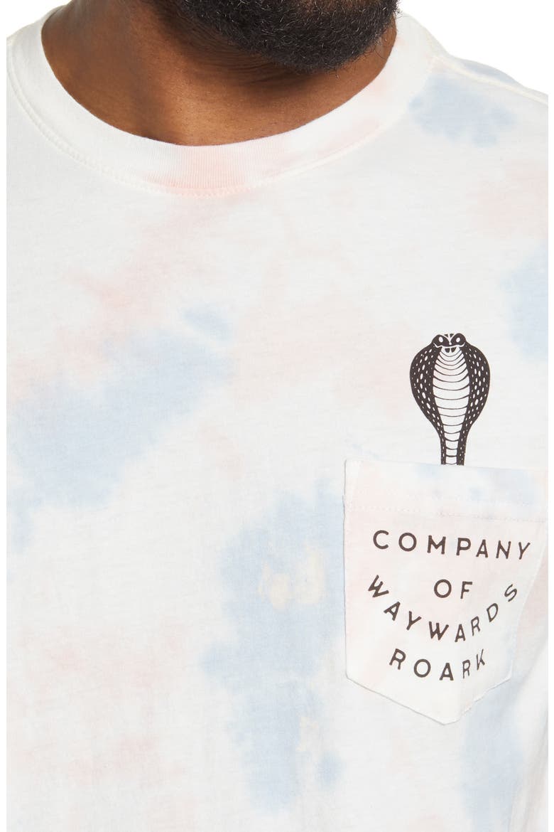 Men's Snake Charmer Tie Dye Pocket Graphic Tee, Alternate, color, WHITE