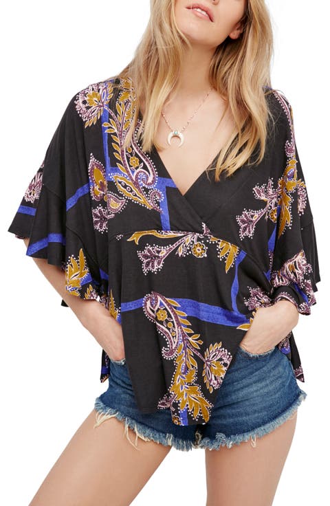 Mauie Wowie Palm Print Top
