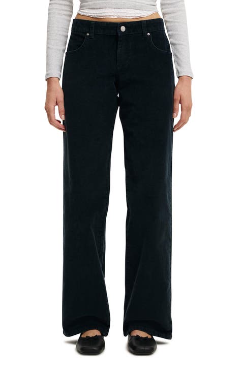 Women
s Low Rise Straight Cord Pant