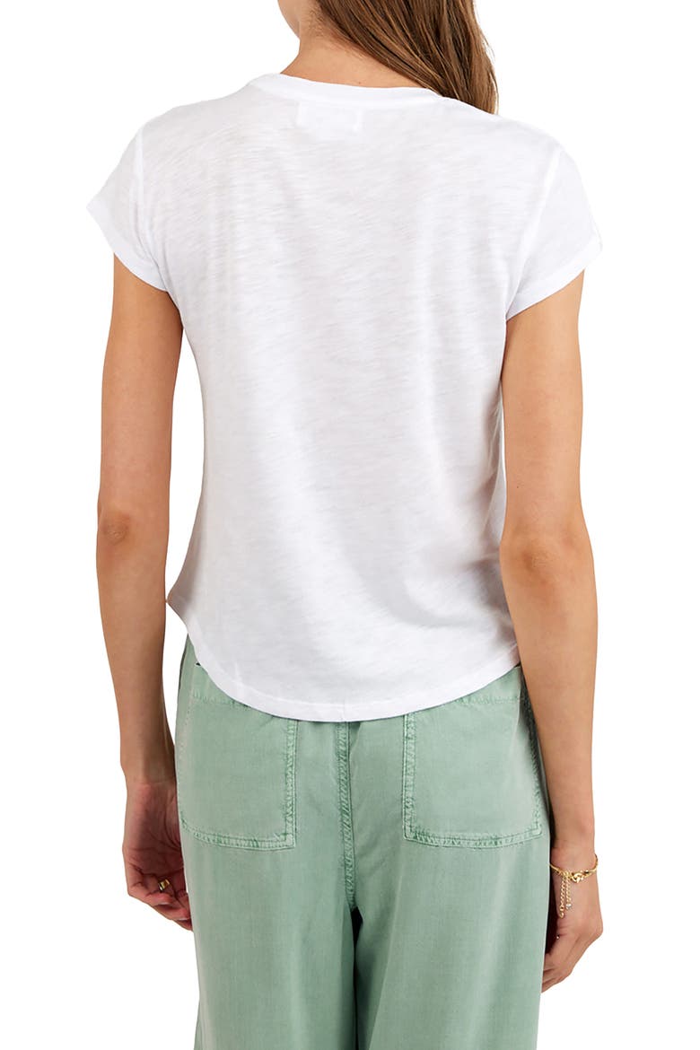 Cotton Blend Slub Baby Tee, Alternate, color, WHITE