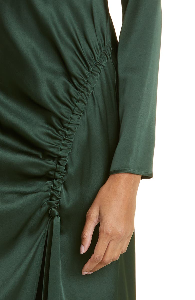 slim fit dress slacks Lapointe Satin Dress with Feathers main image 1