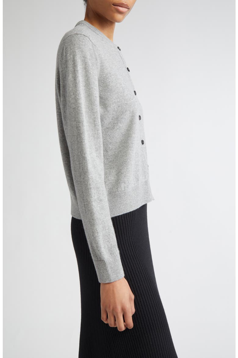 Classic Cashmere Crewneck Cardigan, Alternate, color, LIGHT GREY
