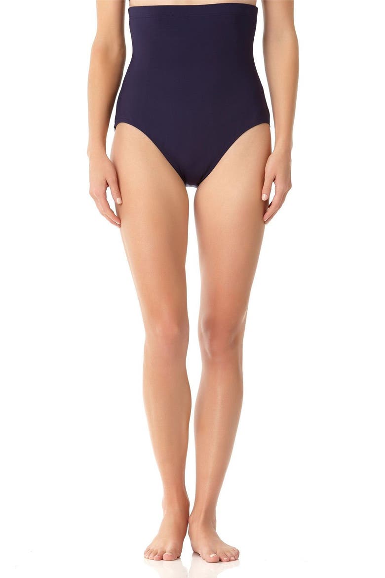 Women's Tummy Control Swim Bottom, Alternate, color, Navy