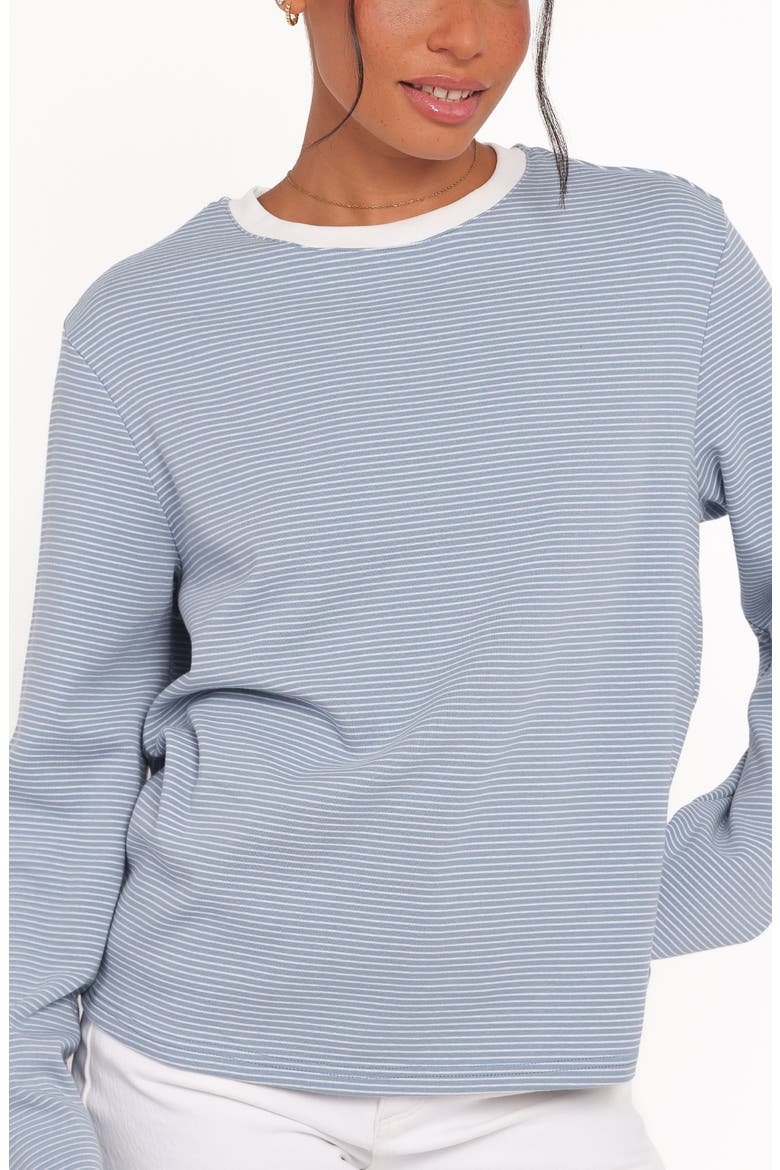 Ruva Stripe Long Sleeve T-Shirt, Alternate, color, BLUE WHITE STRIPE
