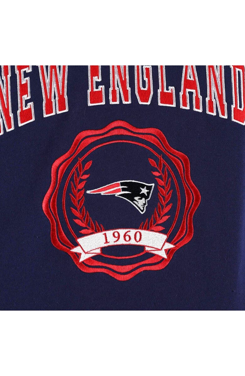 Tommy Hilfiger Women's Tommy Hilfiger Navy New England Patriots Becca Drop Shoulder Pullover Hoodie, Alternate, color, Navy